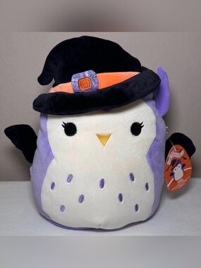 Squishmallows Holly the Owl Halloween Treat Pail 12” NWT
